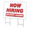 Signmission Now Hiring Security Guards Yard & Stake outdoor plastic coroplast window, C-2436-DS-SECURITY GUARDS C-2436-DS-SECURITY GUARDS - alternate 1